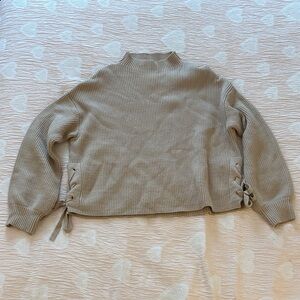 Max Studio Beige Cowl Neck Sweater